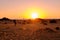 Explorer in Piscinas desert, Arbus, Sardinia, Italy