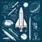 Exploring the Depths of Rocket Science: A Creative Depiction of Math, Physics, and Rockets through Generative AI