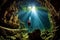 Exploring the Enchanting Depths: Scuba Diver in Crystal-Clear Cenotes