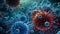 Exploring Novel Virus: 3D Visualization of New Coronavirus - Immerse yourself in the world of scientific investigation through