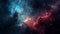 Exploring The Red And Blue Tones Of The Space Nebula