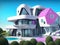 Exploring a Surreal Futuristic Villa\\\'s Playful Geometry.