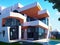 Exploring a Surreal Futuristic Villa\\\'s Playful Geometry.