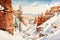 Exploring Utah\\\'s Majestic Snowy Canyon: A Journey Through a Trop