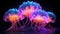 Exploring Vibrant Neon Jellyfish in the Mesmerizing Depths of the Ocean