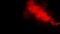 Explosion chemistry red smoke bomb on isolated background. Freezing dry fog bombs texture overlays