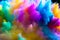 Explosion of colored powder abstract colored background. Multicolor splash of particles festival of colors powder burst exploding