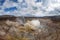 Explosion in a diamond open mine