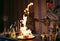 Explosion during the experiment. Unsuccessful experiment in the chemical laboratory.