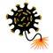 Explosion of infection COVID-19 coronavirus bomb. Public health risk