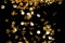 Explosion metallic gold glitter sequin sparkle. Golden Glitter sequin spark blink celebrate, blur foil explode in air, fly throw