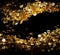 Explosion metallic gold glitter sequin sparkle. Golden Glitter sequin spark blink celebrate, blur foil explode in air, fly throw