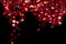 Explosion metallic red glitter sequin sparkle. Red Glitter sequin spark blink celebrate, blur foil explode in air, fly throw red