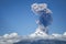 Explosion of popocatepetl volcano