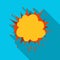 Explosion, single icon in flat style.Explosion, vector symbol stock illustration web.