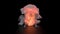 The explosion smoke, mushroom smoke, 3d rendering