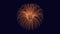 Explosive burst vibrant 3d firework illuminates the night sky
