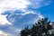 Explosive cloud formation cumulus clouds in the sky in Mexico