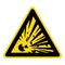 Explosive hazard sign