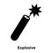 Explosive icon vector isolated on white background, logo concept