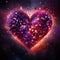 Explosive Love: A Vibrant Cascade of Colorful Particles