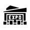 expo center glyph icon vector illustration