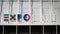 Expo Milano 2015 logo in Milan, Italy