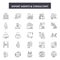 Export agents line icons, signs, vector set, outline illustration concept