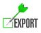 export approved dart check mark illustration