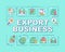 Export business word concepts blue banner