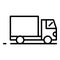 Export cargo truck icon, outline style