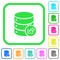 Export database vivid colored flat icons