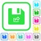 Export file vivid colored flat icons