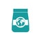 Export goods icon. Packing and Earth.
