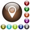 Export GPS map location color glass buttons