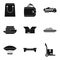 Export item icons set, simple style