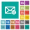 Export mail square flat multi colored icons