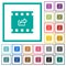 Export movie flat color icons with quadrant frames