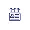 export personal data line icon on white