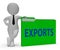 Exports Folder Indicates Sell Abroad And Correspondence 3d Rendering