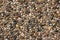 Exposed aggregate stone patio surface texture background