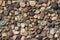 Exposed aggregate stone patio surface texture background