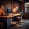 Exposed Brick Home Office: A Unique Blend of Urban and Rustic