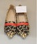 Exposed leopard low female shoes-