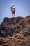 Exposed lighthouse at the Teno on Tenerife