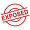 Exposed rubber stamp