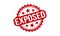 Exposed Rubber Stamp. Red Exposed Rubber Grunge Stamp Seal Vector Illustration - Vector