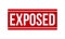 Exposed Rubber Stamp. Red Exposed Rubber Grunge Stamp Seal Vector Illustration - Vector