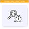 Express audit line icon. Editable illustration