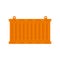 Express cargo container icon flat isolated vector